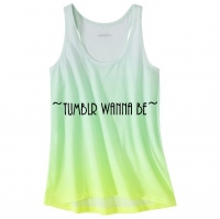 tumblr wanna be tank top green ombre