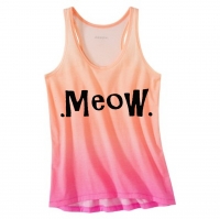meow tank top pink ombre