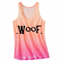 woof tank top pink ombre