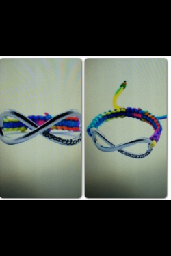 1D rainbow infinity bracelet