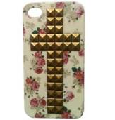 Floral Fashion punk spikes cross case